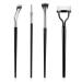 simarro 4Pcs Eyelash Brush Makeup Brush Set Angle Brush Fan Angle Brush Straight Brush Steel Ruler Comb for Natural Lifted Eyelash Separator Eyebrow Applicator Portable Makeup Brush for Women Girl