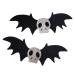 Dark Gothic Skull Bat Hair clips Edge clip Hairpin Fit For Cosplay Party Hallowmas A Pair bat skull 2 Count (Pack of 1)