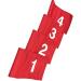 Set of 4 Red Numbered Solid Golf Flags - 8L x 6H Mini Putting Green Flags - 420D Nylon Pin Flag - Indoor/Outdoor Use - Buy Online on GoSupps.com