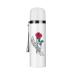 Rose Flower in Skeleton Hand Insulated Water Bottle 19 OZ Stainless Steel Travel Mug For Drink Sports Camping Hiking Outdoors