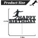 GotGala Soccer Cake Topper Black Glitter Happy Birthday Sign Toppers for Soccer Ball Player Net Sport Football Themed Kids Men Birthday Party Decorations - Buy Online on GoSupps.com