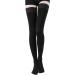 TOFLY Thigh High Compression Stockings - Closed Toe Opaque Firm Support for Varicose Veins & Edema - 15-20mmHg Graduated Compression - Silicone Band - Black - L Large - 1 Pair - Buy Online on GoSupps.com