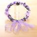 Wedding Bride Garland Women Floral Headband Flower Girl Adjustable Headwear Ladies Artificial Floral Hoop wih Wristband Beach Hawaii Wreath Crown Set Bohemia Headpieces Bracelet for Party Festival purple - Buy Online on GoSupps.com