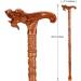 Wooden Crutches Solid Wood Peach Wood Carved Anti-Skid for Elderly Walking Outdoors Beautiful Scenery Bathing in Sunlight - Buy Online on GoSupps.com