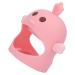 Silicone Chick Shape Baby Teether with 2 Teether Stems - Cherry Powder Color - Daytime and Nighttime Teething Relief - Cute and Safe Chew Toy - Buy Online on GoSupps.com