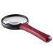 HD Jewelers Glass Double Lens 4X 12X Magnification The Best Gift for The Elderly LED Handheld Illumination Magnifier for Inspection Coins Stamps Needlework Made in China