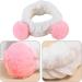 Plush Headband Fluffy Makeup Headband Pink Pompom Coral Fleece Headband for Women Girls Washing Face Shower Sports Beauty Skincare - Buy Online on GoSupps.com