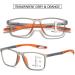 Vevesmundo Shitlill Progressive Multifocus Sport Glasses for Men & Women | Lightweight TR90 Design Gray & Orange 2.5X Magnification - Buy Online on GoSupps.com