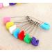 20PCS Colorful Stainless Steel Safe Pins Brooch Buttons with Plastic Locking Top - 4cm/1.6inch for Kids Bib Clothes - Color Random - Buy Online on GoSupps.com