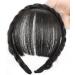 Fluffy Fake Hair Band Bangs Heat Resistant Wig - Dark Brown with Sideburns - Trendy Braid Headband Hair Extension - Buy Online on GoSupps.com
