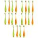 minkissy manual toothbrush 20 pcs carrot toothbrush travel toothbrush toothbrushes for children portable toothbrush children's toothbrushes