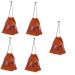 Baluue 5pcs Suede Cosmetic Bag Hair Dryer Storage Bags Pvc Coffee Drawstring Hair Dryer Bags