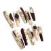 Temperament-enhancing manicure hand-painted new frosted armor in winter Chinese style retro nail patch T-shaped white modified hand shape.(XS)