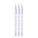 3Pcs/Set Colorful Nail Painting Pen Colorful Surface Ergonomics Handle Ultra Thin Flower Design Stripes Lines Liner DIY Drawing Pen for Manicure Glitters Diy Nail Art Decoration