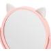 Makeup Mirror Wall Mirror 16.5cm Diameter Simple Hole Free Installation Cat Shape for Bedroom - Buy Online on GoSupps.com