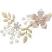 ISLHJDD Shining Hair Clip Bridal Hair Barrettes Pins Gold Leaf Flower Pearl Barrette Wedding Hair Accessory Elegant Bridal Hair Accessories(Gold) - Buy Online on GoSupps.com
