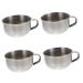 minkissy 4 Pieces Shaving Soap Bowl Rice Bowl Bubble Stainless Steel Man