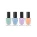 Pronto Collection   4 Pieces Set: Long Lasting  Quick Dry  Mirror Shine Nail Polish   Hardener  Bright and Shiny Finish   (11.5 ml / 0.40 Fluid Ounces Each) (Pretty Pastels)