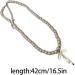 Elegant Gray Necklace for Women | Adjustable Collarbone Chain with Brown Pearl | Oralgos Jewelry Accessory - Buy Online on GoSupps.com