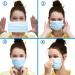 50 Pcs Disposable Adult Face Mask 3 PLY Layer Protective Face Masks Blue - Buy Online on GoSupps.com
