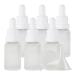 Zeoabsy 6 pieces 15 ml frosted clear glass pipette bottle with white originality lock pipette ring empty clear glass bottle glass pipette drip bottles for essential oils aromatherapy 15ml transparent