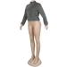 oelaio Sherpa Shacket Jacket Womens Teddy Cropped Faux Fur Jacket Furry Lapel Zip Up Jacket Outerwear 2023 Fall Clothes Gray Large - Buy Online on GoSupps.com