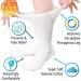 Comfort Finds Diabetic Crew Socks - 6 Pair Pack (White, Size 9-11) | Loose Fitting, Breathable Cotton Socks for Painful, Swollen Feet Relief - Buy Online on GoSupps.com