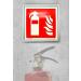 Notlok Safety Work Fire Extinguisher Shield 15x15cm | Glossy CO2 Pictogram | Durable Brushed Aluminum Frame | DIN EN ISO 7010 Compliant - Buy Online on GoSupps.com