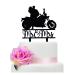 Motorcycle Wedding Cake Topper Black Acrylic Bride and Groom Cake Topper Funny Mr & Mrs Wedding Cake Topper Perfect for Wedding/Engagement/Bridal Shower Party Decor
