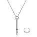 Aucuu Stress Relief Necklace - Mindful Breathing & Anxiety Relief - Silver - Unisex - Buy Online on GoSupps.com