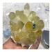 Health & Household 1pc Natural Yellow Crystal Cluster Stone geomantic furnishings degaussing Transfer Topaz Ornaments JITZEGMD (Size : 430-450g)