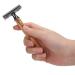 Ankroyu Men's Adjustable Beard Shaver - Double-Sided Manual Razor with Non-Slip Wooden Handle - Buy Online on GoSupps.com