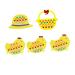 Amosfun 5pcs Tobots Toys Chicken Toy Puzzle Toy Easter Non-Woven Basket Easter Non-Woven Fabric Easter Party Supplies Button Teaching Toy Chicken Shaped Toy Education Toy Baby to Weave Hat