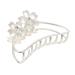 FOMIYES Alloy Flower Clip Trendy Hair Clips French Barrette Claw Hair Clips Metal Hair Clips for Women Banana Hair Clips for Women Shower Jaw Clip Hairstyle Hair Clips Girl Silver Top Clip 8.5x5x3.5cm Silver