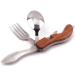 4-in-1 Camping Tableware Utensils, Portable & Detachable Stainless Steel Spoon Fork Knife & Bottle Opener Combo Set - Travel, Backpacking Cutlery Multitool