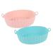 COLLBATH 2pcs Air Fryer Pan Airfryer Baking Pan Reusable Air Fryer Mat Air Fryer Baskets Tool Multifunction
