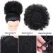Large Afro Puff Bun Hairpiece - Synthetic Curly Chignon Wig for Black Women | Drawstring & Clips | Size SX126-1B - Buy Online on GoSupps.com