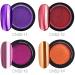 Peowuieu 16 Glasses Chrome Nail Powder Metallic Nail Art Powder Effect Manicure Pigment with 16 Pieces Eyeshadow Sticks - Buy Online on GoSupps.com