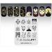 Alexnailart Halloween Nail Stamp Plates - Creative Bat Cross & Skull Designs for DIY Nail Art | FA054 - Buy Online on GoSupps.com