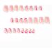 24 PCS French Tips Press on Nails Medium Length Glossy Pink White False Nails - Full Cover Design for Women, Girls, Party & Salon - Buy Online on GoSupps.com