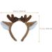 minkissy Deer Ear Headband Christmas BoBo Antlers Headband Plush Reindeer Bow Christmas Hat Cosplay Deer Hair Accessories Hairband Cosplay Christmas Party for Boy Girls - Buy Online on GoSupps.com