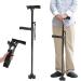 Clever Cane with Led Light Folding Walking Cane Two Handle Cane with Alarm Trusty Cane Travel Adjustable Folding Cane Multifunctional Walking Stick