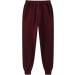 Winter Fleece Sweatsuit for Men - Wine, X-Large | Hoodie & Joggers Set for Workout | Comfy Tracksuit Sweatshirt & Sweatpants Outfit - Buy Online on GoSupps.com