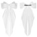 Big Bow Barrettes: Long Tail French Ribbon Hair Pins -Silky Satin Hair Clip for Women & Girls - White - Buy Online on GoSupps.com