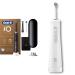 Oral-B io Series 5 Plus Edition Electric toothbrush & AquaCare 6 Wireless mouth shower 3 replacement nozzles interdental room cleaner Matt Black Bundle with mouth shower