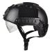 CMAIR4U Airsoft PJ Type Tactical Paintball Fast Helmet with Visor Goggles BK