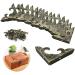 Kbnian 20 pieces vintage metal licks bronze corner protection retro box corner protection antique decorative edge protection with 40 screws for jewelry box wooden boxes furniture corner (30x42x4mm)