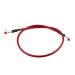 Brake Oil Hose Line Universal Motorcycle Brake Oil Hose Fuel Hose Line Connector Stainless Steel Braided (90CM red)