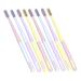 Solustre 8st macaron toothbrush cleaning tools toothbrush for pregnant women household cleaning devices Extra soft toothbrush travel toothbrush soft fur travel charcoal massage