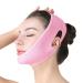 Double Chin Reducer Face Shaper V Line Facial Mask Face Lifting Tape Soft Chin Strap for Women Restore Skin Elasticity Pink